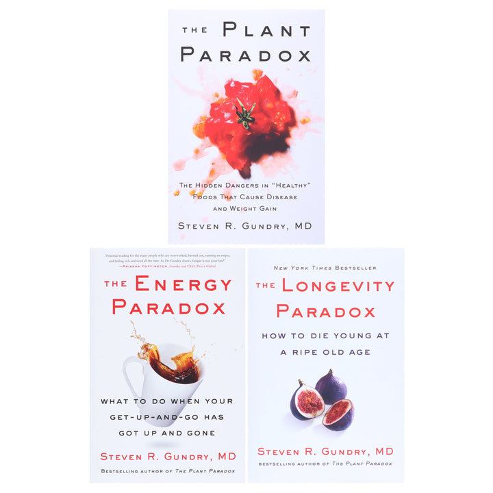 Paradox Collection (Plant, Energy & Longevity) 3 Books Set By Dr. Steven R Gundry, MD - Non Fiction - Hardback