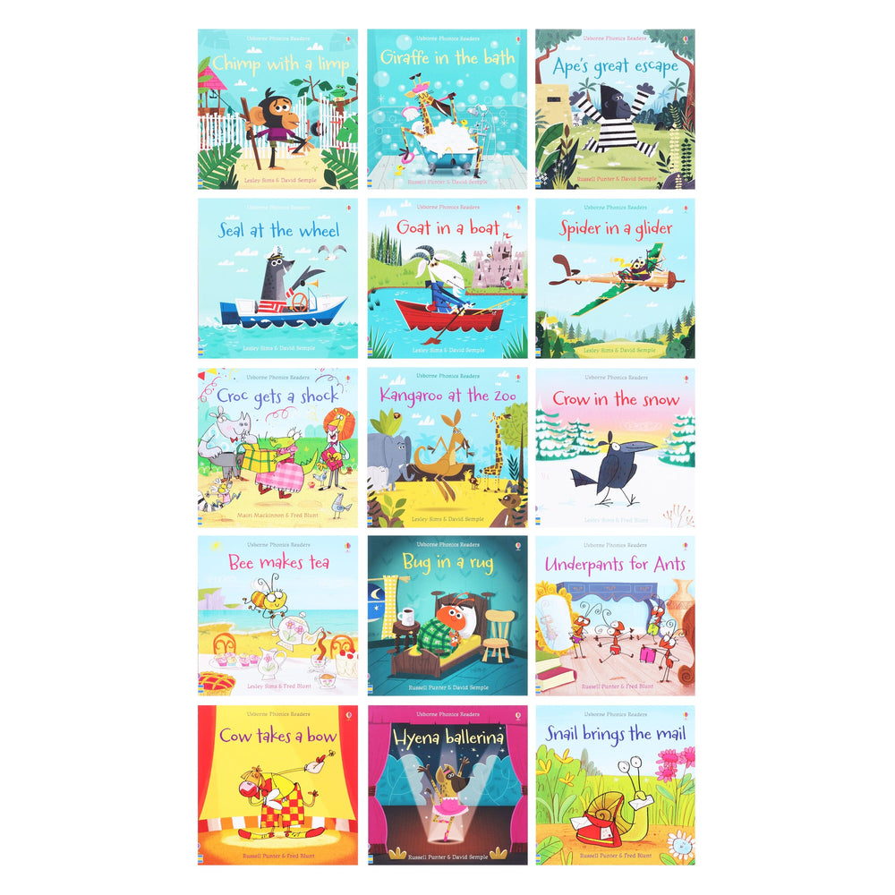 Usborne First Phonics Reading Library 15 Books - Ages 0-5 - Paperback 0-5 Usborne Publishing Ltd