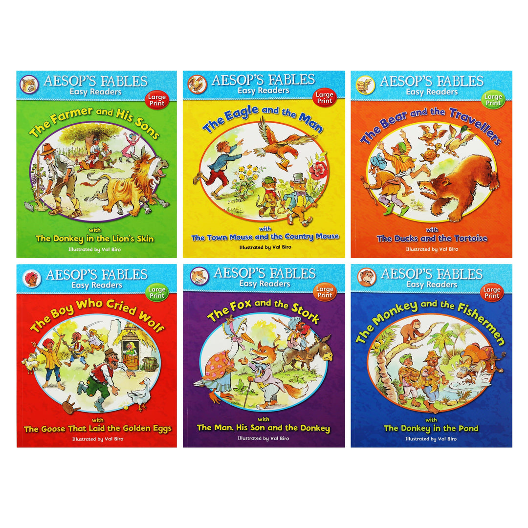 Aesop's Fables Easy Readers By Val Biro 6 Books Collection Set - Ages 4+ - Paperback