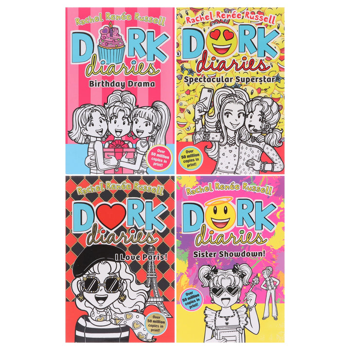 Dork Diaries Series (Vol. 13-16) By Rachel Renee Russell 4 Books Collection Set - Ages 9-11 - Paperback