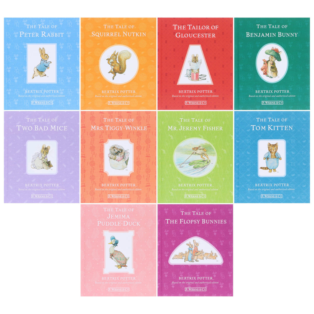 Peter Rabbit Library 10 Books Collection Box Set by Beatrix Potter With Peter Rabbit Classic Costume