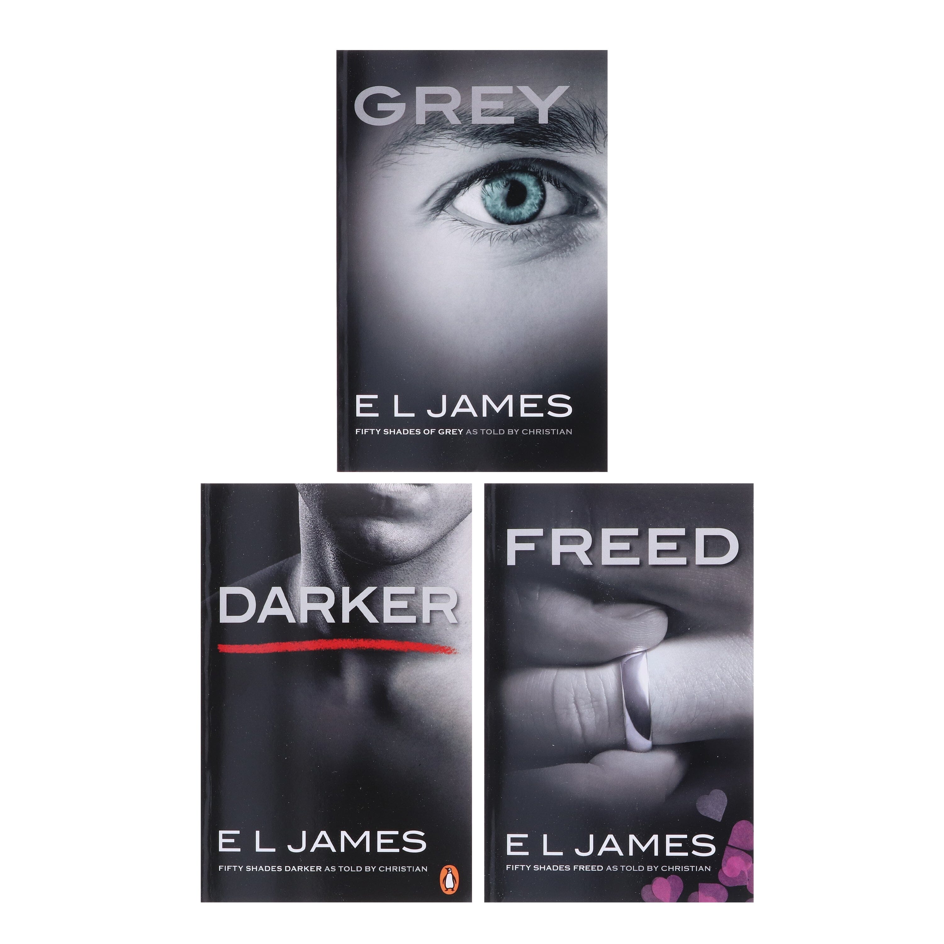 Fifty Shades as Told by Christian Trilogy by E L James 3 Books