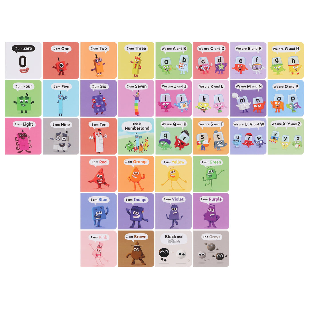 A Case of Numberblocks, Alphablocks & Colourblocks 36 Mini Books Collection Set - Ages 0-5 - Board Book