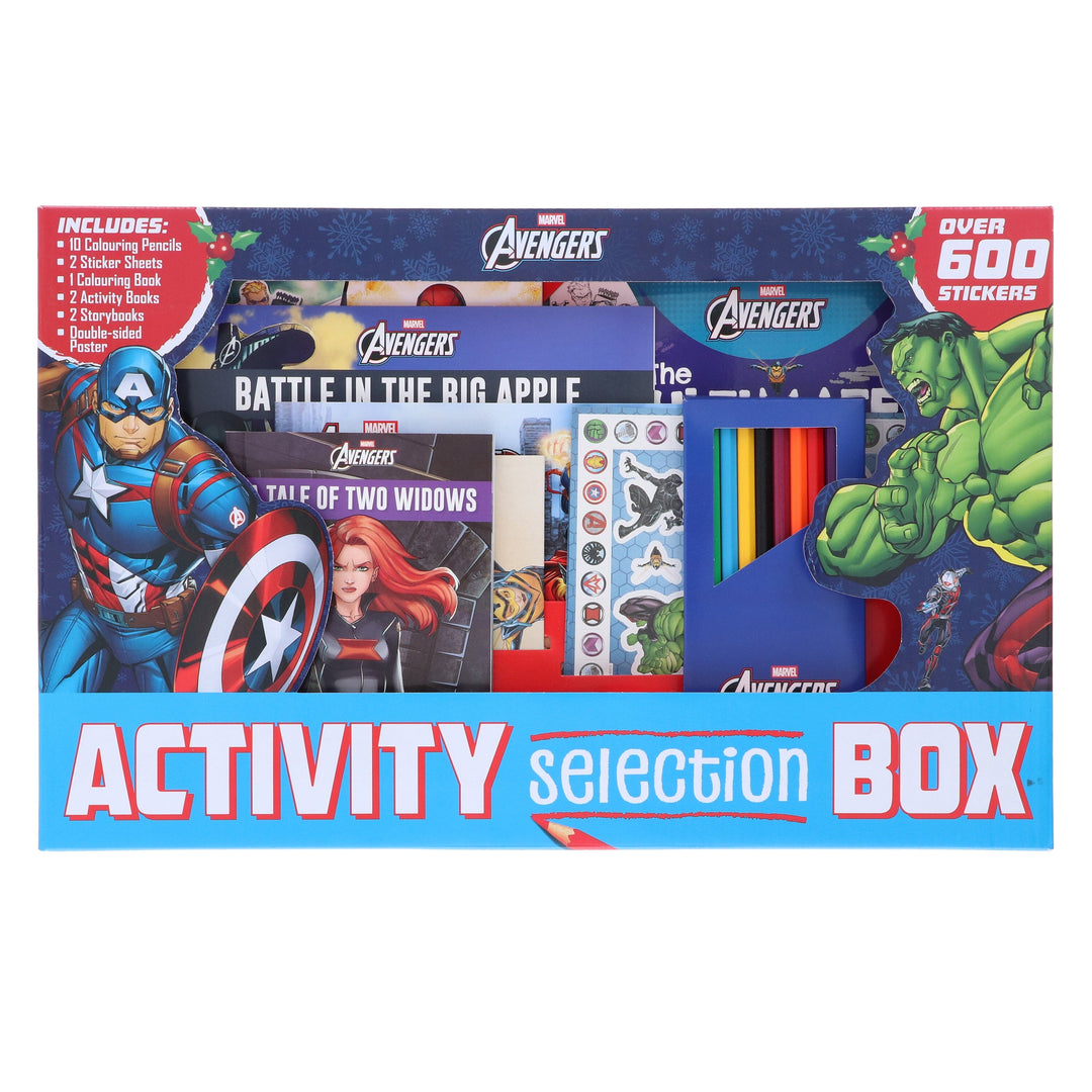 Marvel Avengers Activity Selection Box with over 600 Stickers - Ages 3+ - Paperback