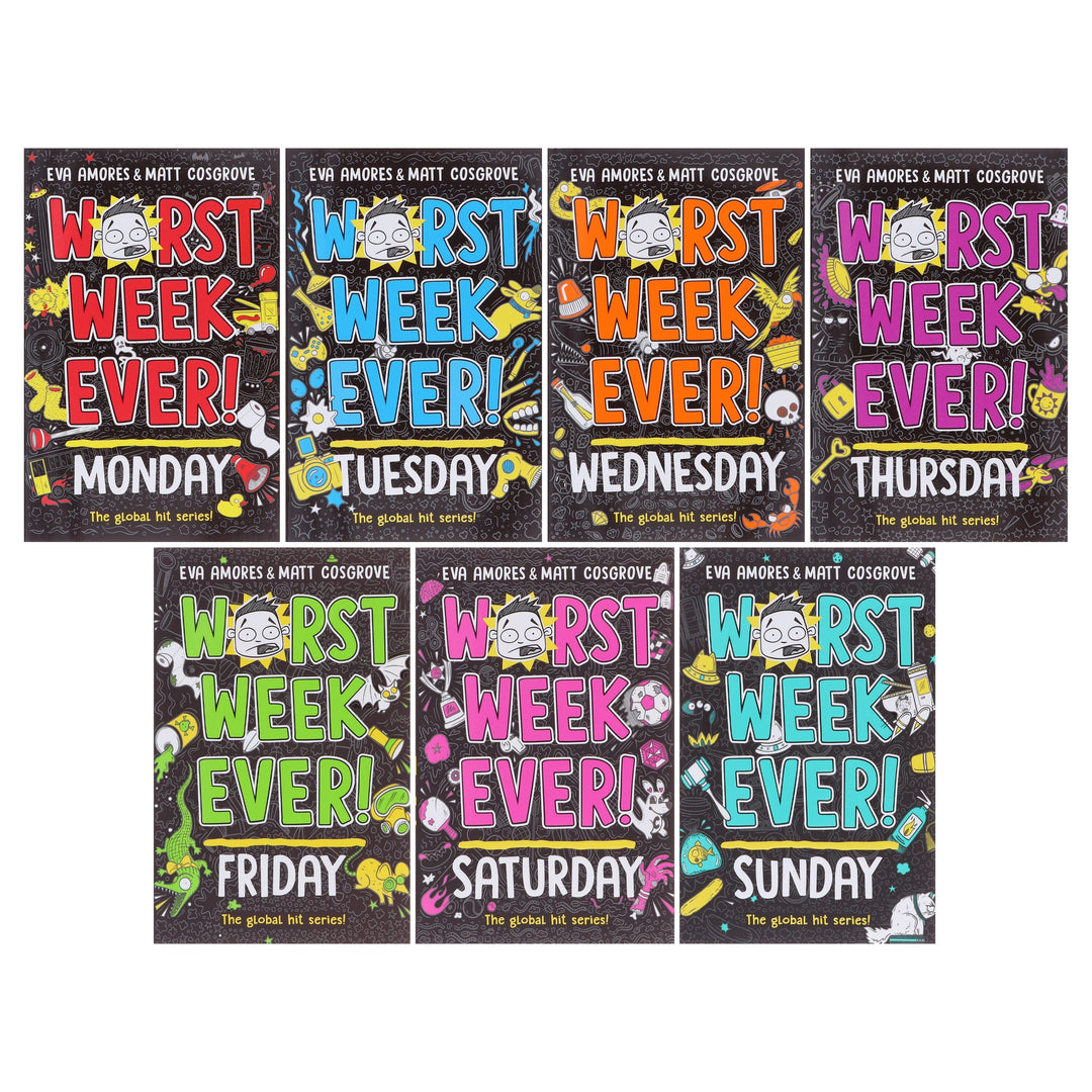 Worst Week Ever! Series By Eva Amores And Matt Cosgrove 7 Books Collection Set - Ages 8+ - Paperback