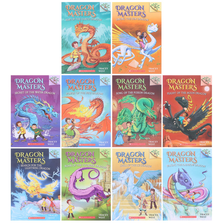 Dragon Masters Series (Book 1-10) By Tracey West 10 Illustrated Books Collection Set - Ages 6-9 - Paperback