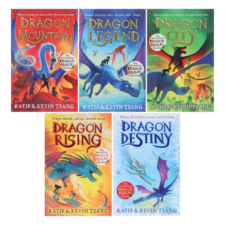 Dragon Realm Series (Book 1-5) By Katie & Kevin Tsang: 5 Books Collection Set - Ages 7+ - Paperback