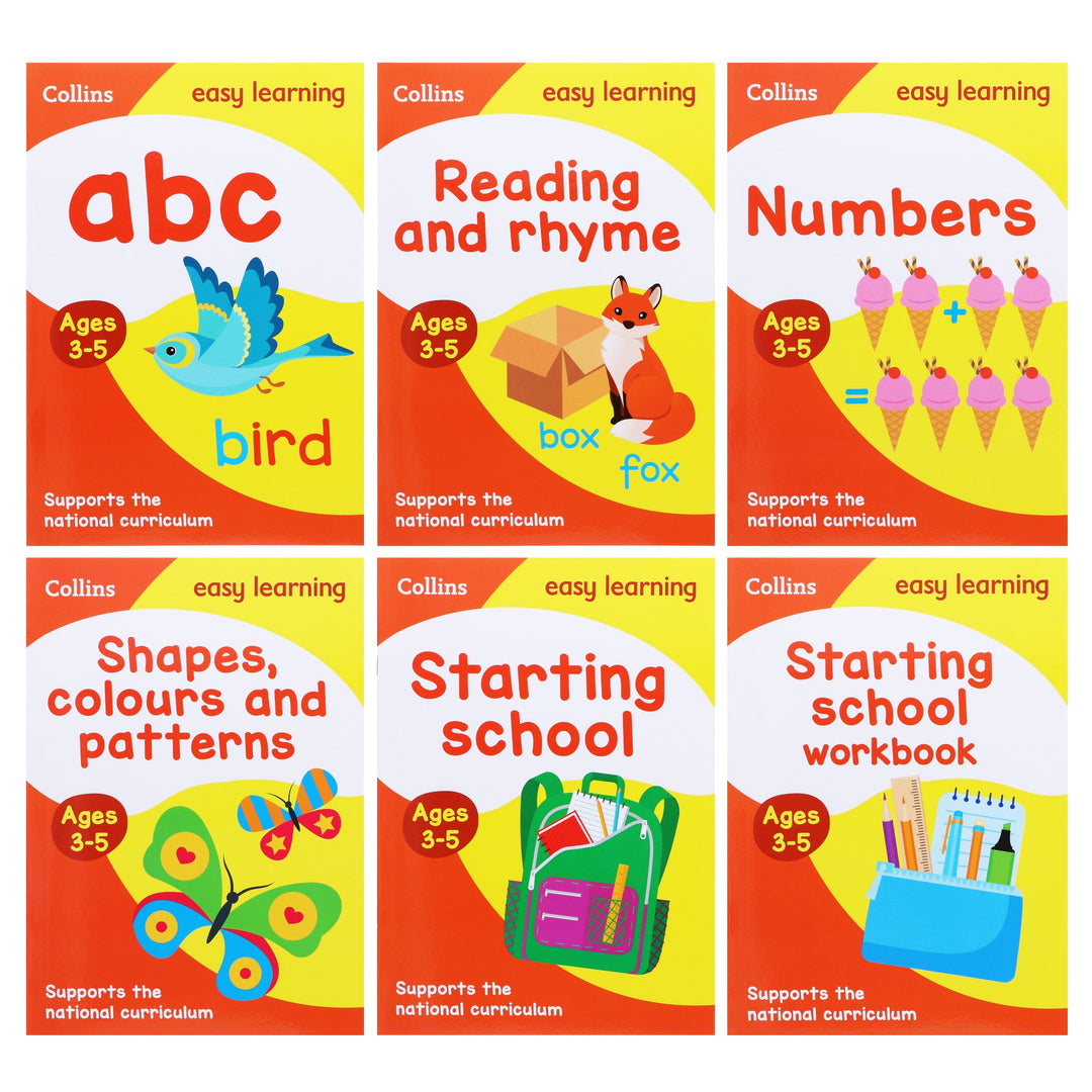 Collins Easy Learning Starter Set Ages 3–5 Ideal for home learning 6 Books Pack - Age 3-5 - Paperback 0-5 HarperCollins Publishers