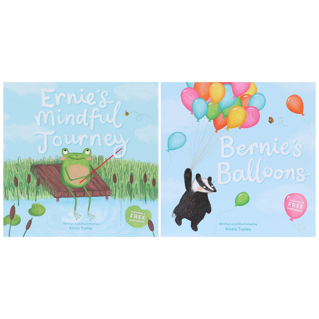 Ernie's Mindful Journey: A Story of Mindfulness and Self-Care by Kirsty Topley 2 Picture Books Set (Includes Free Audiobook)- Ages 5-7 - Paperback