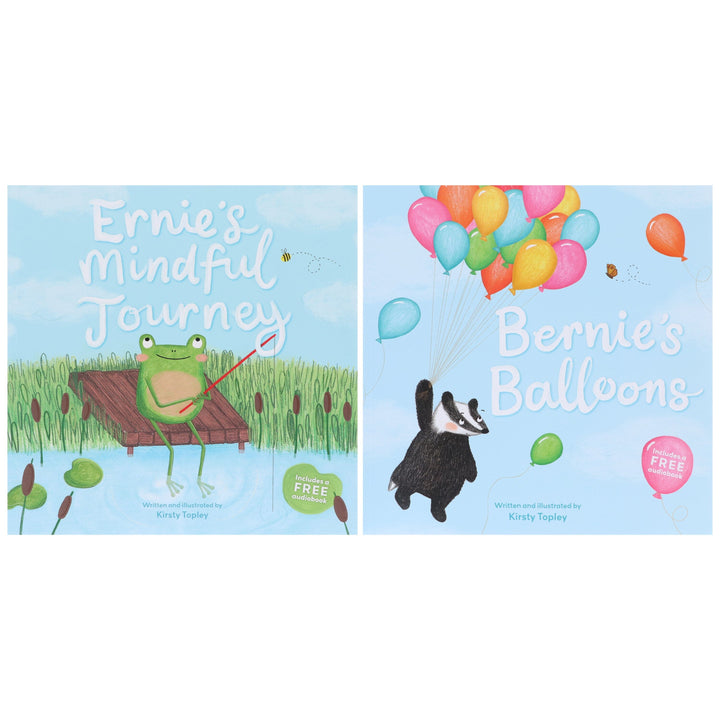 Ernie's Mindful Journey: A Story of Mindfulness and Self-Care by Kirsty Topley 2 Picture Books Set (Includes Free Audiobook)- Ages 5-7 - Paperback