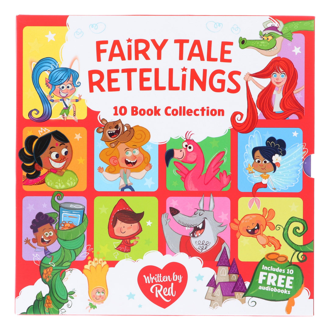 Fairytale Retellings 10 Picture Books Collection Box Set By Red - Ages 7-9 - Paperback (Includes 10 Free Audiobook!)