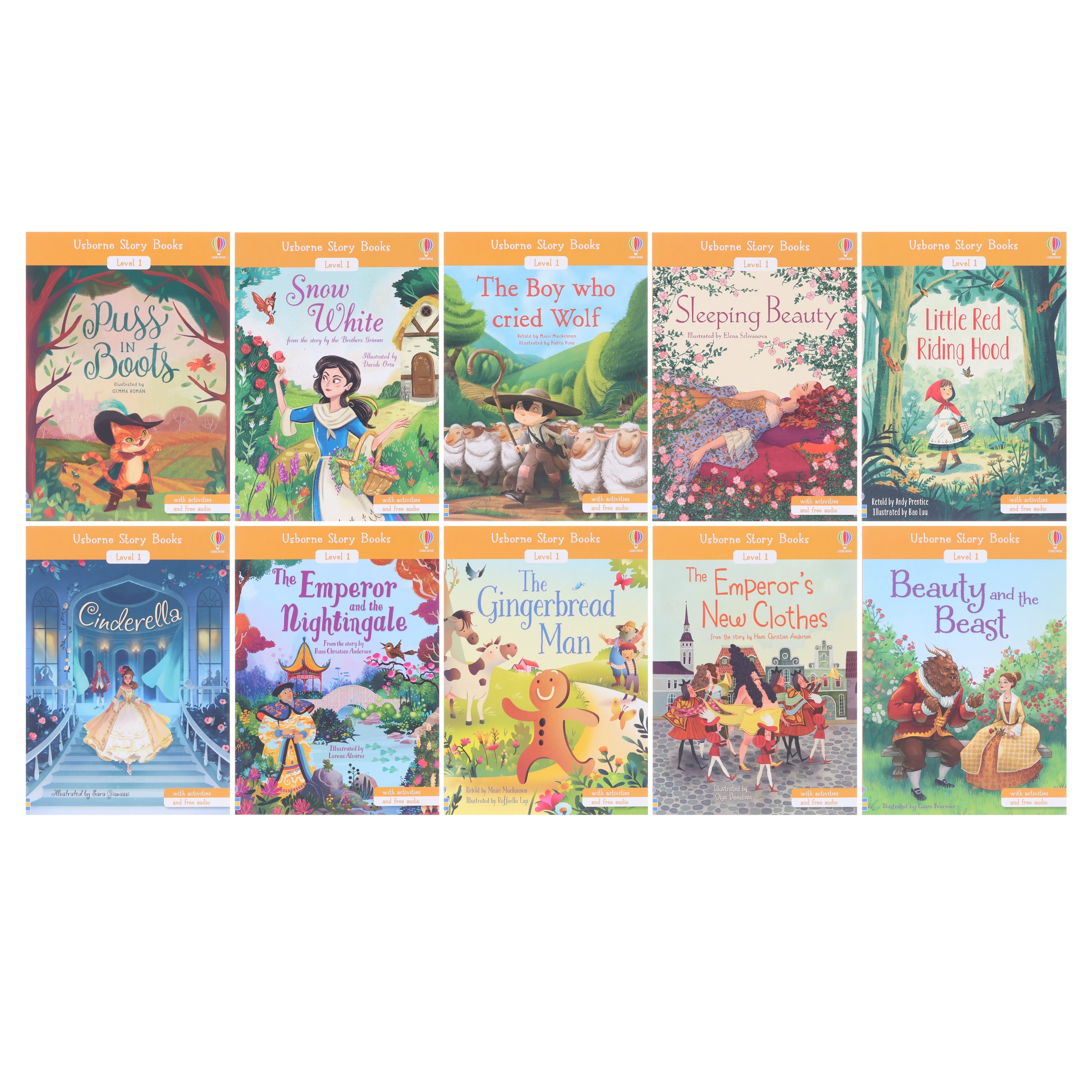 Usborne Storybook Reading Library 30 Books Collection Box Set With