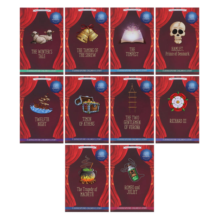 20 Shakespeare Easy Classics Childrens Stories The Complete Collection - Includes FREE (QR codes) - Age 7+ - Hardback