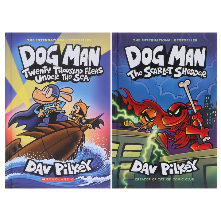 Dog Man Series by Dav Pilkey (Book No. 11 & 12) Collection 2 Books Set- Ages 6-12 - Hardback