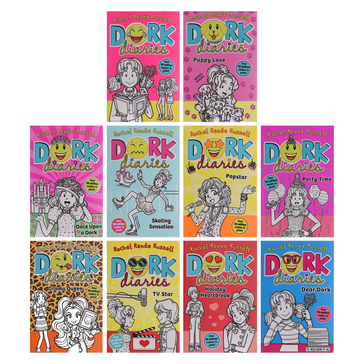 Dork Diaries Series (Vol. 1-10) By Rachel Renee Russell 10 Books Collection - Ages 9-14 - Paperback