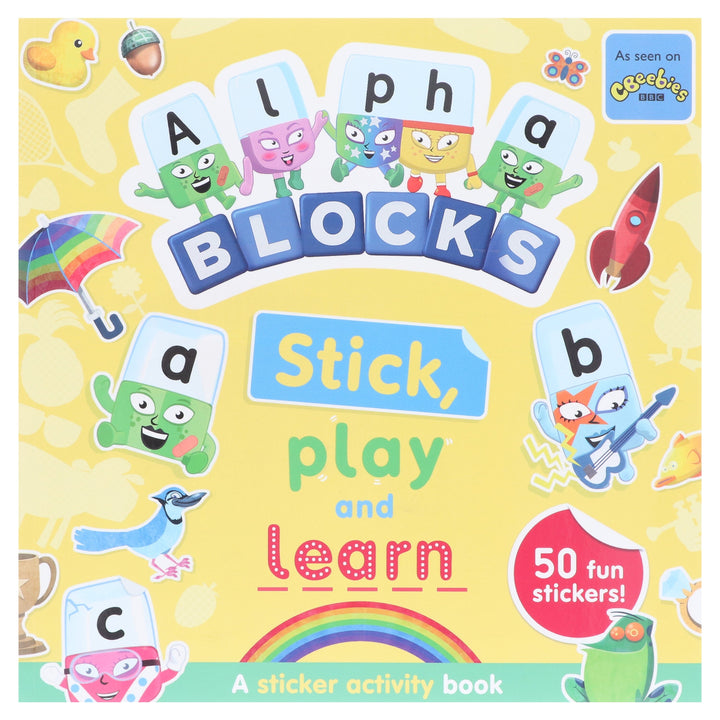 Alphablocks Stick, Play and Learn: A Sticker Activity Book by Sweet Cherry Publishing - Ages 3-6 - Paperback