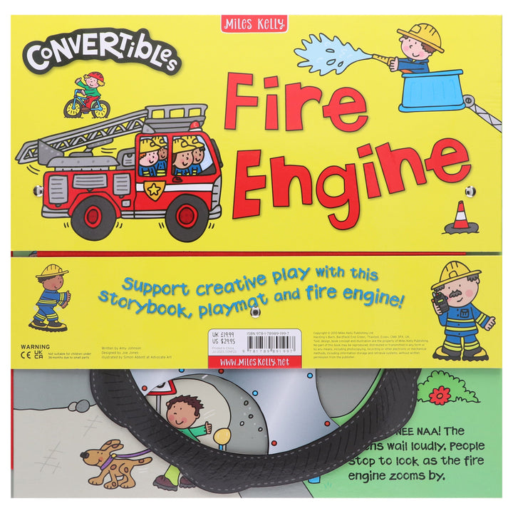 Convertible Fire Engine – Great Value Sit In Fire Engine, Interactive Playmat & Fun Storybook By Amy Johnson - Ages 2+ - Board Book