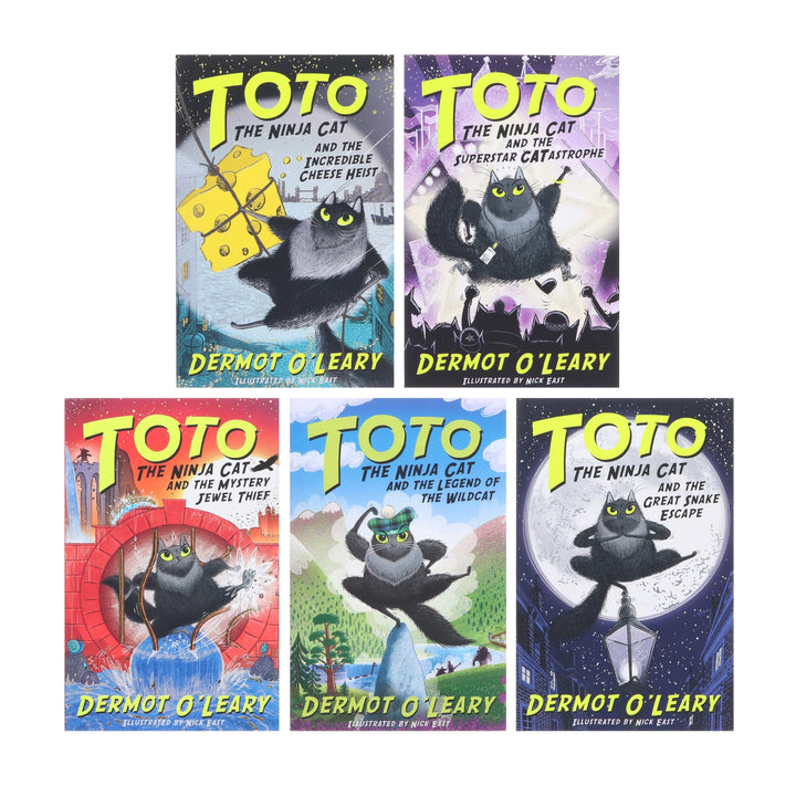 The Toto the Ninja Cat Series 5 Books Collection Set By Dermot O’Leary - Ages 6-10 - Paperback