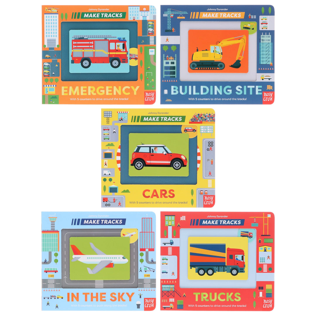 Make Tracks Series by Johnny Dyrander 5 Books Collection Set - Ages 2-5 - Board Book