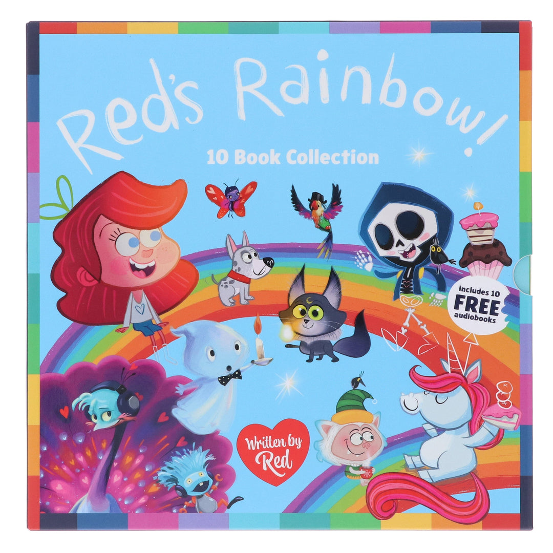 Red's Rainbow Collection Illustrated 10 Books Box Set - Ages 3+ - Paperback (Includes 10 Free Audiobook)