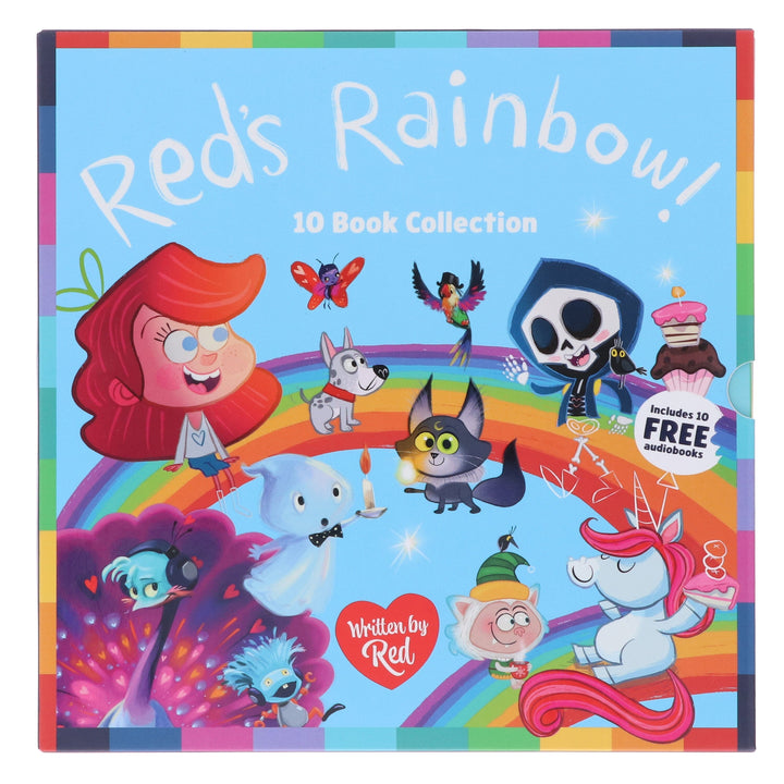 Red's Rainbow Collection Illustrated 10 Books Box Set - Ages 3+ - Paperback (Includes 10 Free Audiobook)