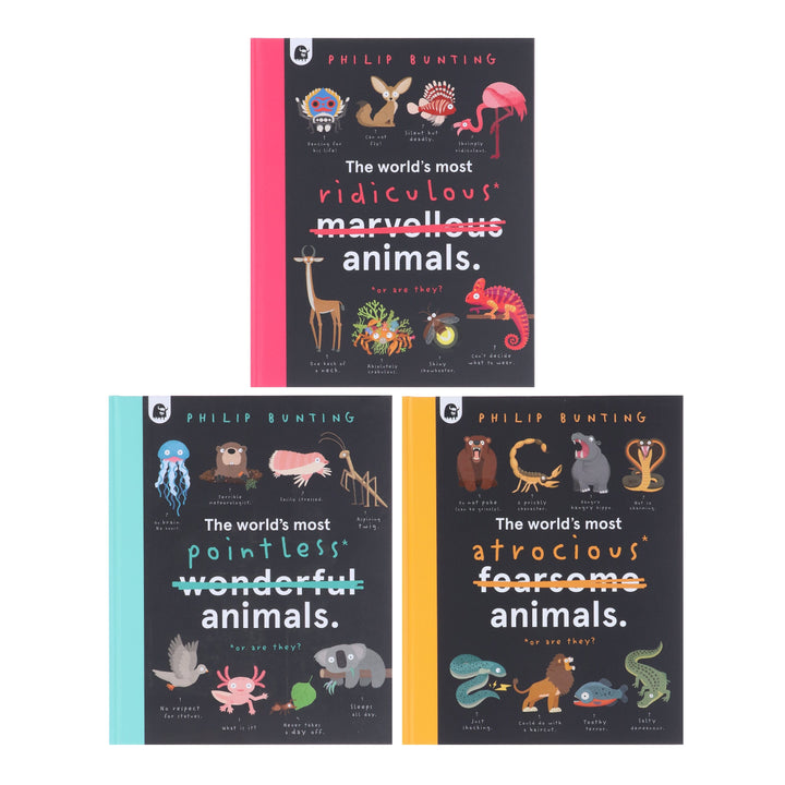 The World’s Most Pointless Animals by Philip Bunting 3 Books Collection Set - Ages 5-7 - Hardback