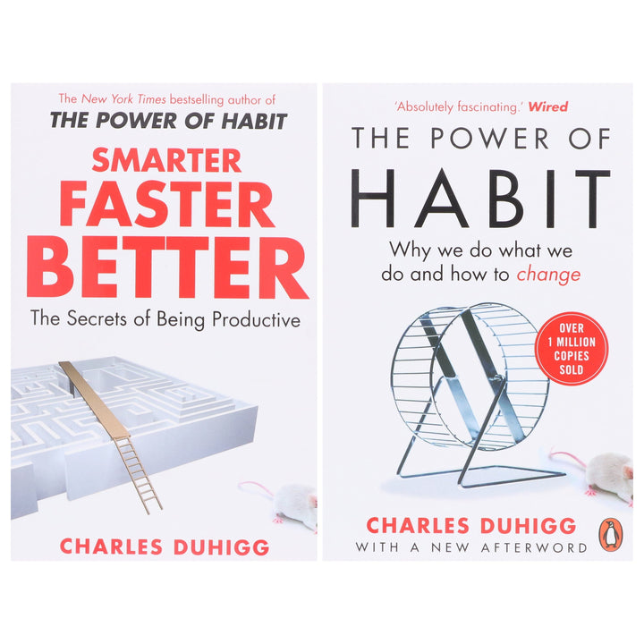 Smarter Faster Better & The Power of Habit: By Charles Duhigg 2 Books Collection Set - Non Fiction - Paperback