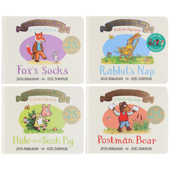 Tales From Acorn Wood Series by Julia Donaldson (A lift-the-flap book) 4 Books Collection Set - Ages 2+ - Board Book