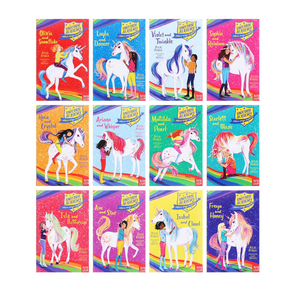 Unicorn Academy Where Magic Happens 12 Books Children - Ages -7-9 - Paperback Set By Julie Sykes 7-9 Nosy Crow Ltd