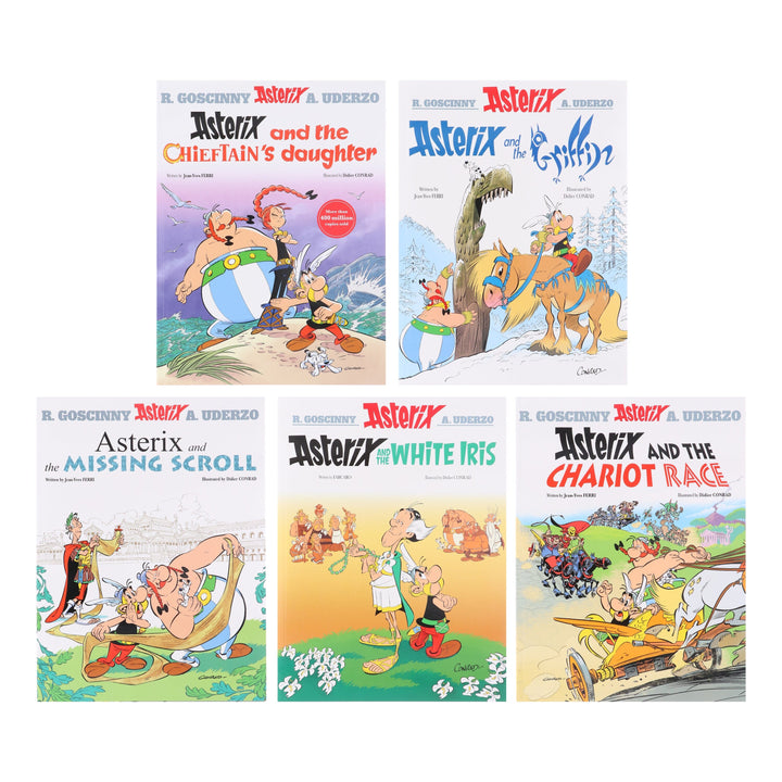 Asterix Series 8 (Book 36-40) by Goscinny & Uderzo: 5 Books Collection Set - Ages 6-11 - Paperback