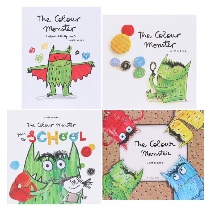The Colour Monster by Anna Llenas: 4 Books Collection Set - Ages 2-4 - Paperback/Hardback