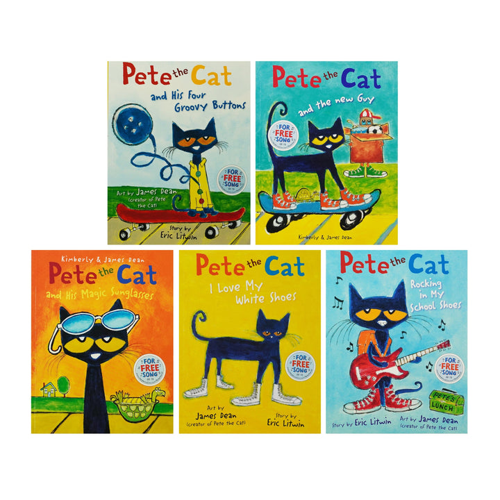 Pete the Cat Series By Eric Litwin, Kimberly Dean and James Dean 5 Books Collection Set - Ages 3-5 - Paperback 0-5 HarperCollins Publishers