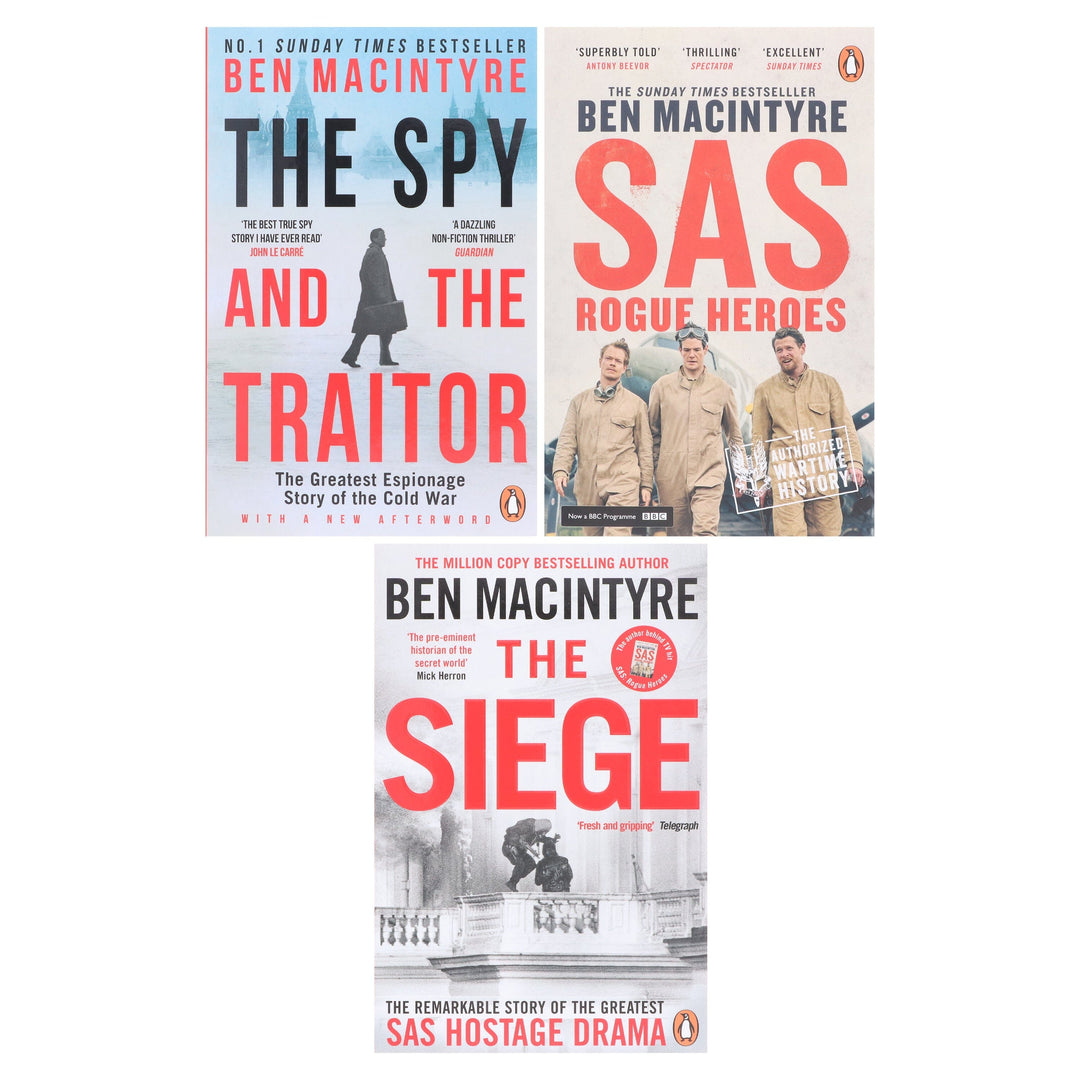 The Spy and the Traitor, SAS: Rogue Heroes & The Siege: By Ben Macintyre 3 Books Collection Set - Non Fiction - Paperback