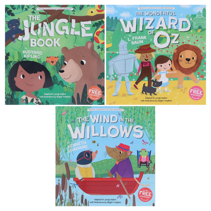 Easy Classics Collection Illustrated 3 Picture Books Set (Includes a Free Audiobook!) - Ages 3-5 - Paperback