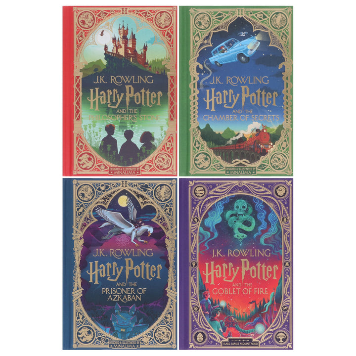 Harry Potter MinaLima & Interactive Collectors Edition (Volume 1-4) by J.K. Rowling: 4 Books Collection Set – Ages 9+ – Hardback