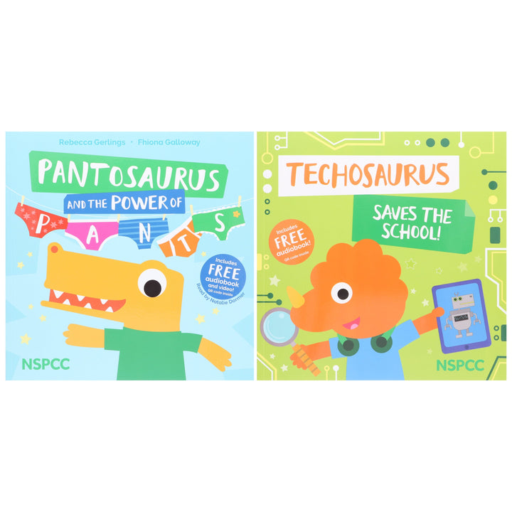 Pantosaurus and the Power of Pants & Techosaurus Saves the School!: 2 Picture Books Collection Set - Ages 3-5 - Paperback