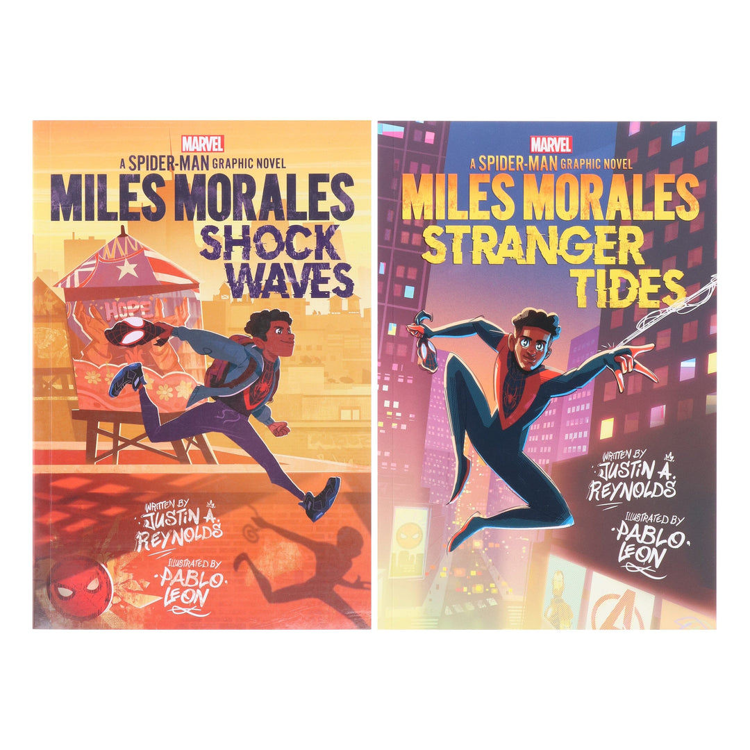 Miles Morales: A Spider-Man Graphic Novels by Justin A. Reynolds Illustrated 2 Books Collection Set - Ages 10+ - Paperback
