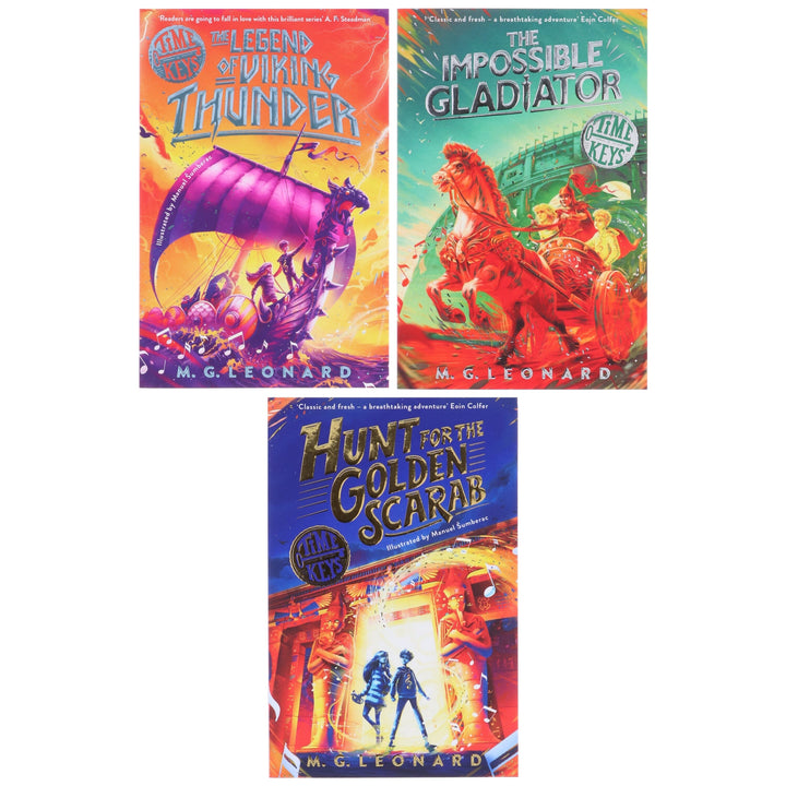 Time Keys Series by M. G. Leonard Illustrated 3 Books Collection Set - Ages 9-11 - Paperback