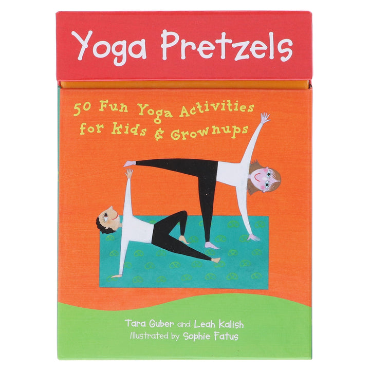 Yoga Pretzels: 50 Fun Yoga Activities for Kids and Grownups by Tara Guber & Leah Kalish - Ages 4+ - Yoga Cards