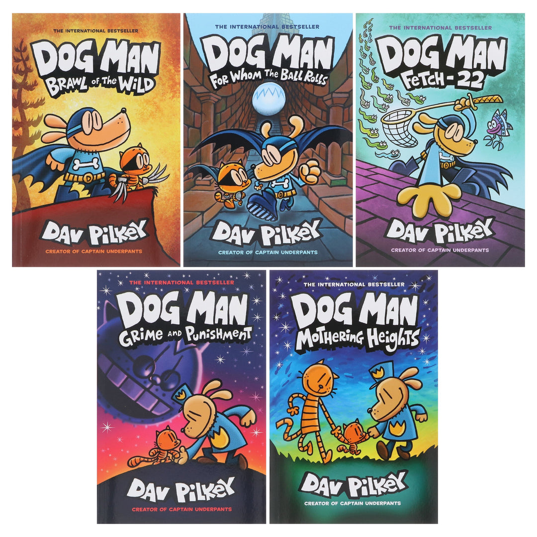 Dog Man 6-10: The Supa Buddies Mega Collection by Dav Pilkey 5 Books Collection Set - Ages 6-12 - Paperback