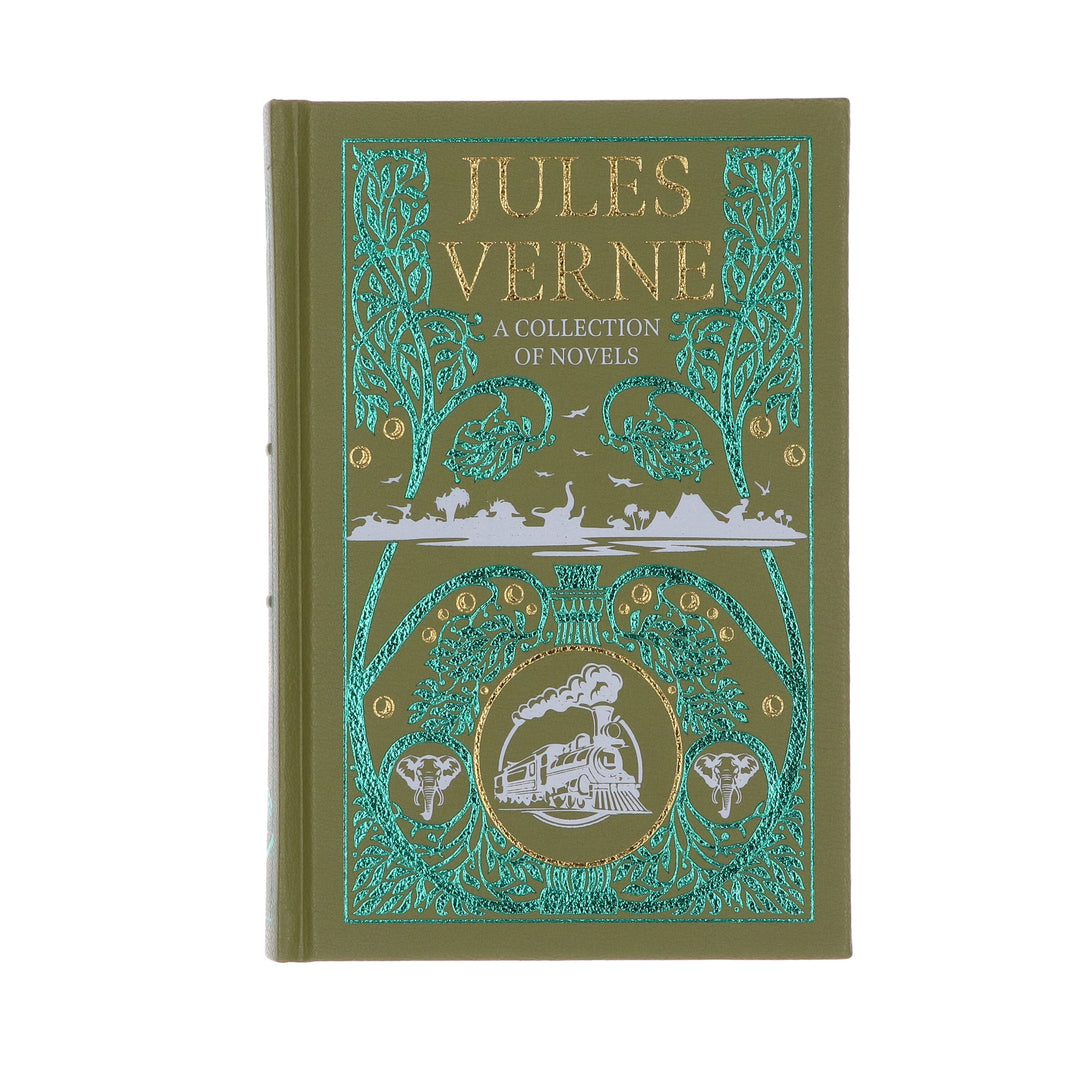 A Collection of Jules Verne Novels With Sprayed Edge - Fiction - Leather Bound Hardback