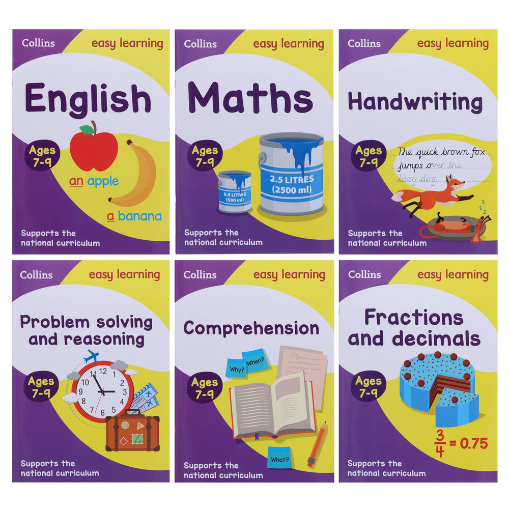 Collins Easy Learning Starter Set: Ideal for home learning 6 Books (Collins Easy Learning KS2) - Ages 7-9 - Paperback 7-9 HarperCollins Publishers