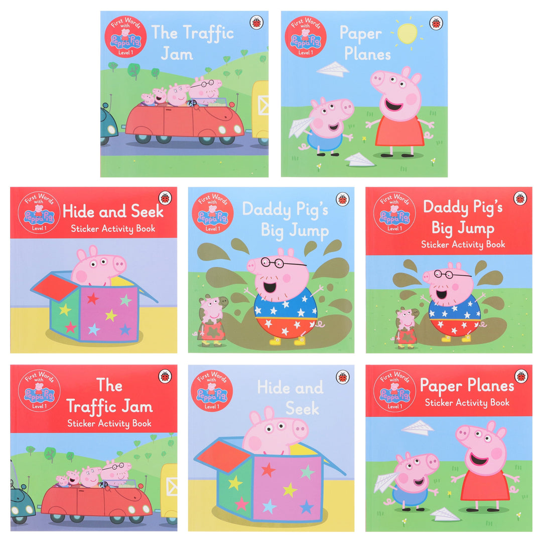 First Words with Peppa Pig (Level 1) 8 Books Collection Box Set - Ages 4-6 - Paperback