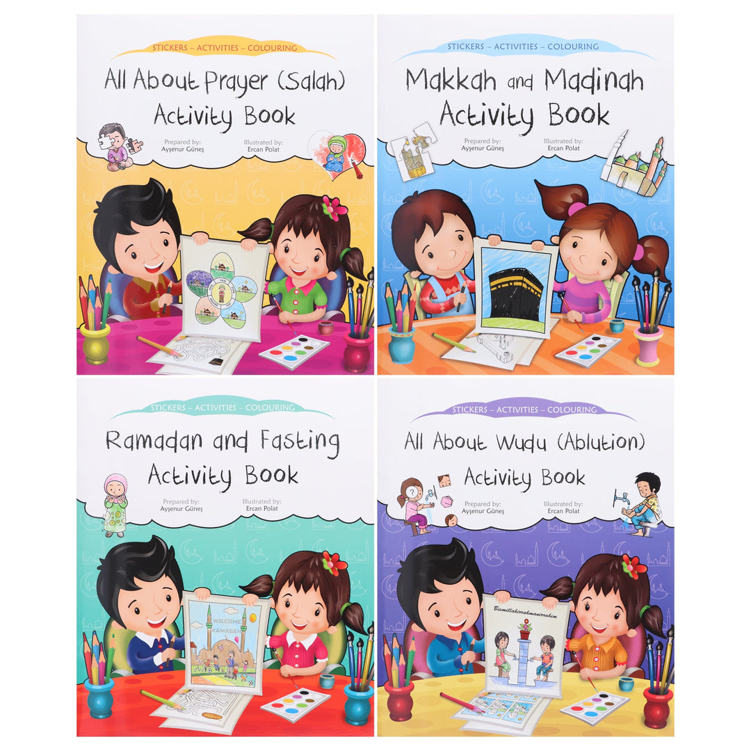 Discover Islam Sticker Activity Children 4 Books Set By Aysenur Gunes - Ages 3-7 - Paperback