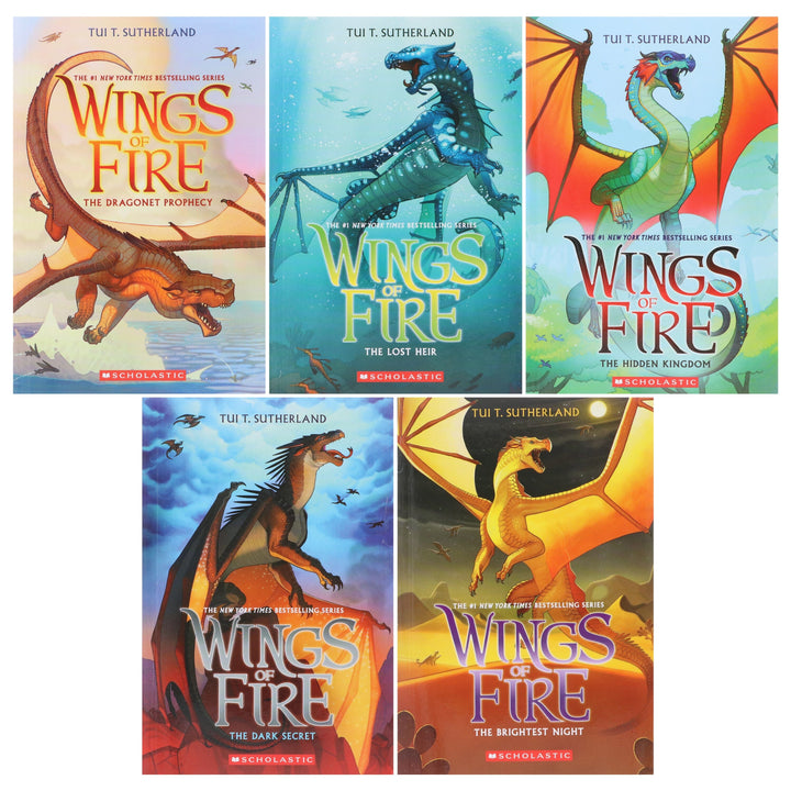 Wings of Fire by Tui T Sutherland 5 Books Collection Set - Ages 9-14 - Paperback