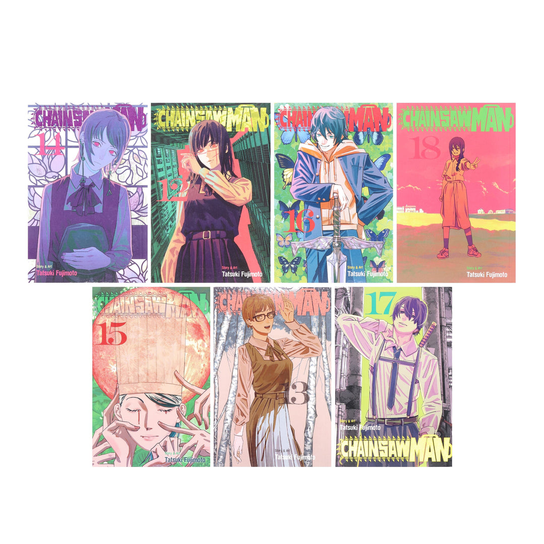 Chainsaw Man Volume 12-18 by Tatsuki Fujimoto: 7 Books Collection Set - Manga - Paperback