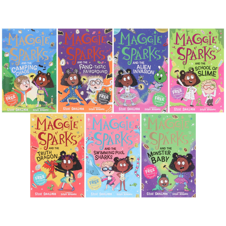 Maggie Sparks Series By Steve Smallman: 7 Books Collection Set With Free Audio Books - Ages 5-7 - Paperback