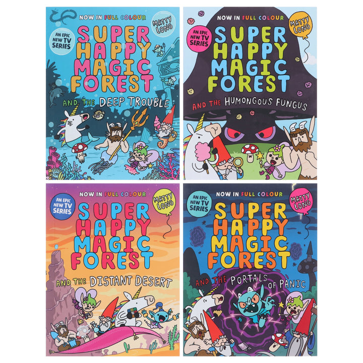 Super Happy Magic Forest Series by Matty Long: Colour illustrated 4 Books Collection Set - Ages 6+ - Paperback