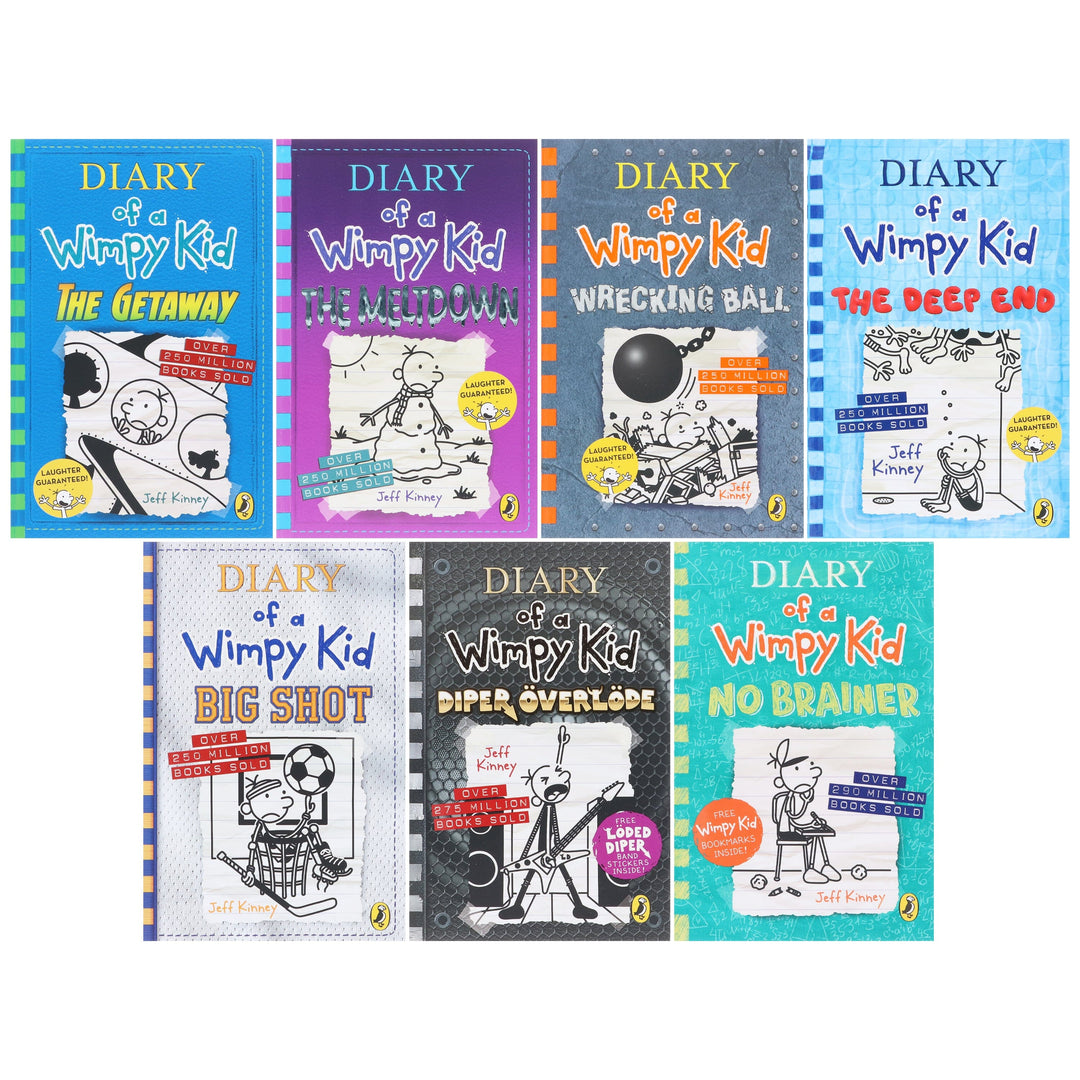 Diary of a Wimpy Kid (Book 12-18) By Jeff Kinney 7 Books Collection Set - Ages 7+ - Paperback