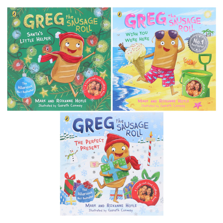 Greg the Sausage Roll Collection Illustrated 3 Books Set By Mark & Roxanne Hoyle - Age 3-9 - Paperback